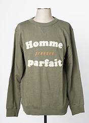 Sweat-shirt kaki SELECTED pour homme seconde vue