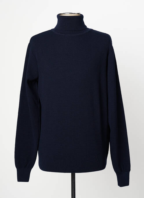 Pull col roulé bleu HOMECORE pour homme