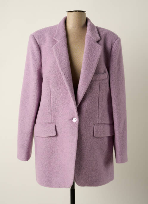 Manteau court violet PARISIENNE ET ALORS pour femme