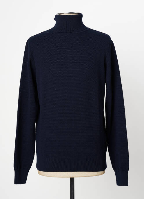 Pull col roulé bleu HOMECORE pour homme