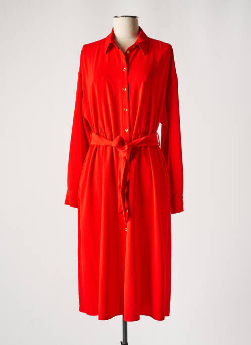 Robe mi-longue rouge PINKO pour femme
