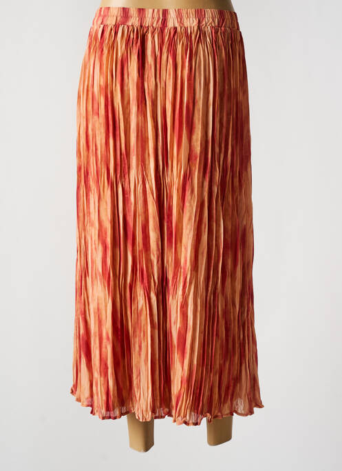 Jupe mi-longue orange VILA femme
