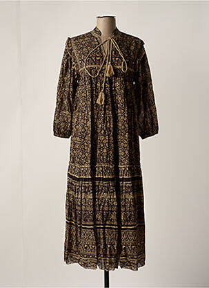 Robe mi-longue noir M.A.B.E femme