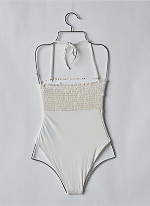Maillot de bain 1 pièce blanc PIECES femme