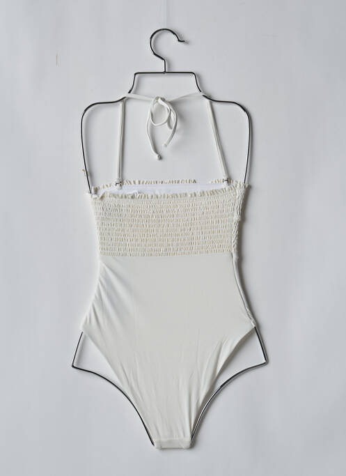 Maillot de bain 1 pièce blanc PIECES femme