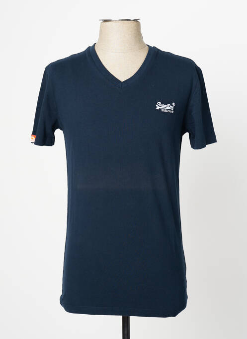 T-shirt bleu SUPERDRY pour homme