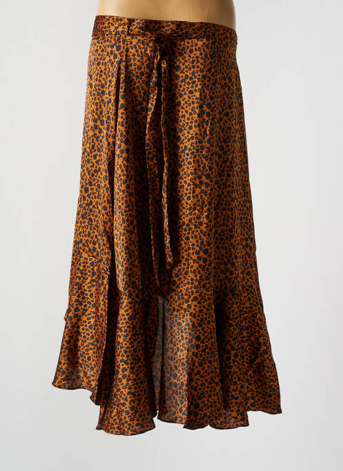 Jupe mi-longue marron SCOTCH & SODA pour femme