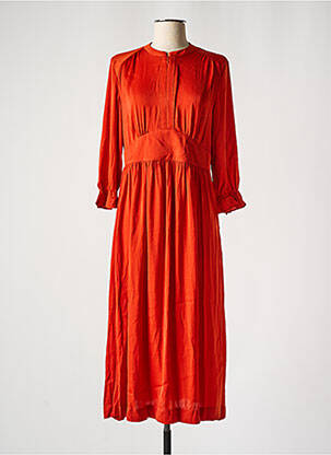 Robe mi-longue marron SCOTCH & SODA femme