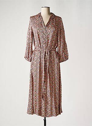 Robe mi-longue rouge BELLEROSE femme