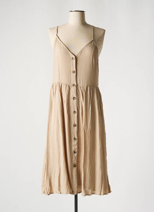 Robe mi-longue beige VILA pour femme