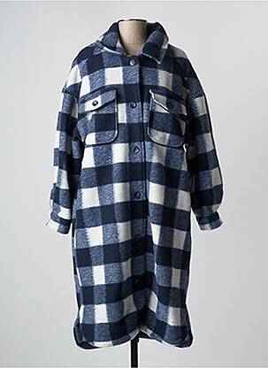Manteau long bleu GRACE & MILA femme