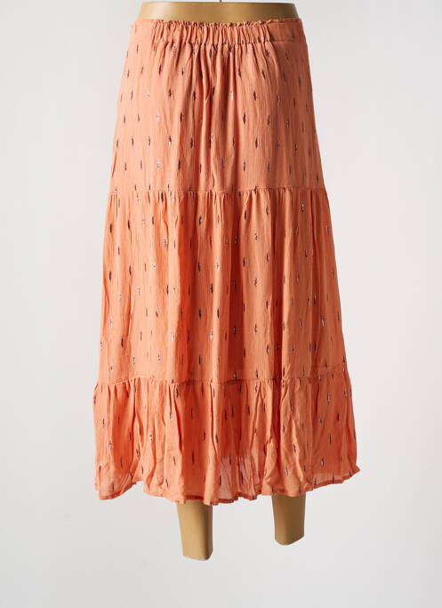 Jupe mi-longue orange GRACE & MILA pour femme