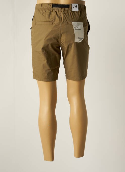 Short marron SELECTED pour homme