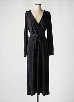 Robe mi-longue noir GRACE & MILA femme
