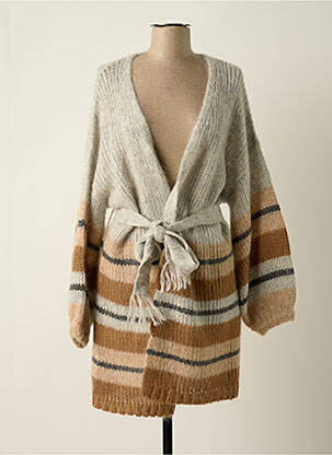 Gilet manches longues marron SACK'S femme