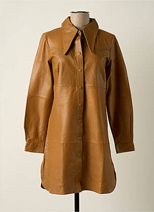Veste simili cuir beige OBJECT femme