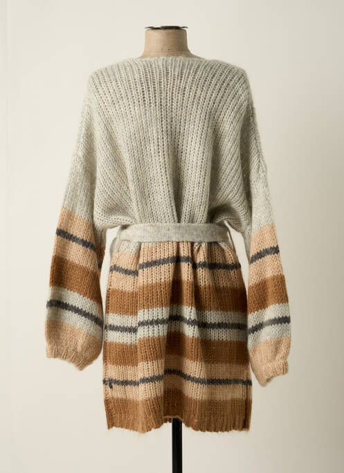 Gilet manches longues marron SAK'S pour femme