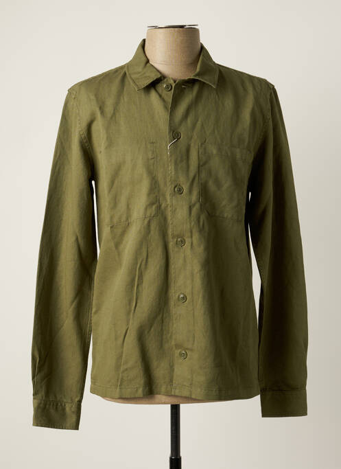 Chemise manches longues vert SAMSOE & SAMSOE pour homme