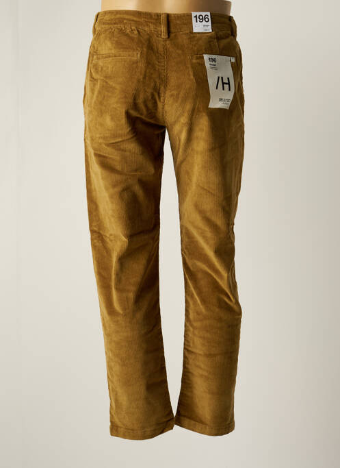 Pantalon droit marron SELECTED pour homme