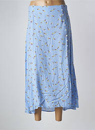 Jupe mi-longue bleu GRACE & MILA femme