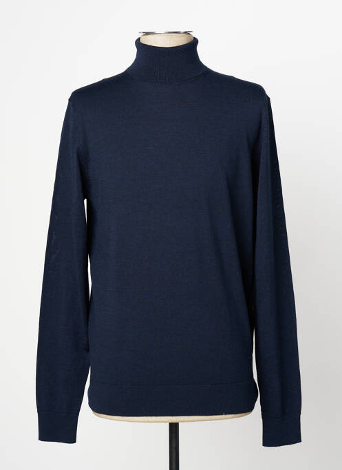 Pull col roulé bleu SELECTED pour homme