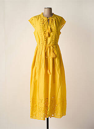 Robe mi-longue jaune Y.A.S pour femme
