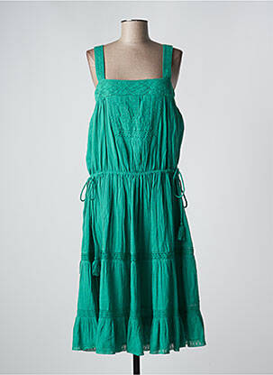 Robe mi-longue vert M.A.B.E femme