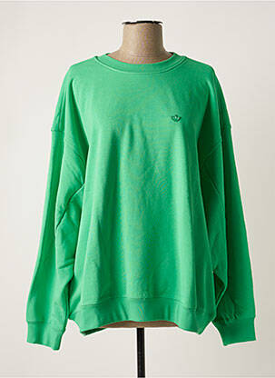 Sweat-shirt vert ADIDAS pour femme