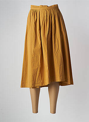 Jupe mi-longue orange POMANDERE femme