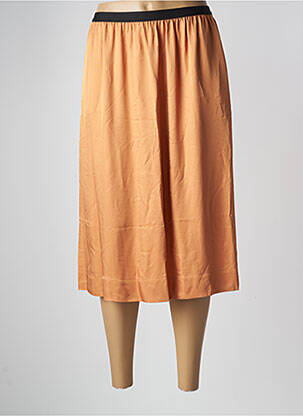 Jupe mi-longue orange BELLEROSE femme