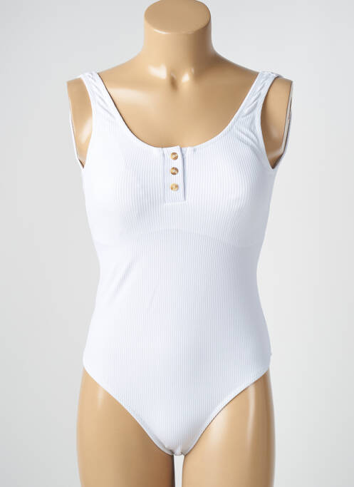 Maillot de bain 1 pièce blanc PIECES pour femme