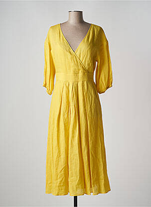 Robe mi-longue jaune MAX&CO. pour femme