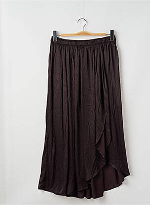 Jupe mi-longue marron ASTRID BLACK LABEL femme