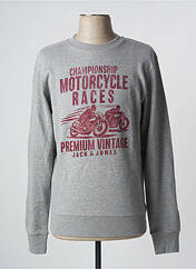 Sweat-shirt gris JACK & JONES pour homme seconde vue