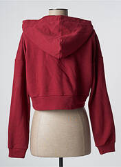 Sweat-shirt à capuche rouge NOISY MAY pour femme seconde vue