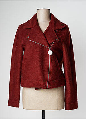 Manteau court orange ONLY femme