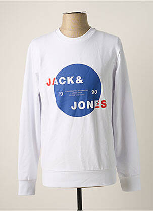 Sweat-shirt blanc JACK & JONES pour homme