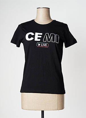 T-shirt noir CEMI femme