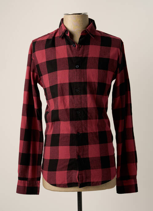Chemise manches longues rouge ONLY&SONS pour homme