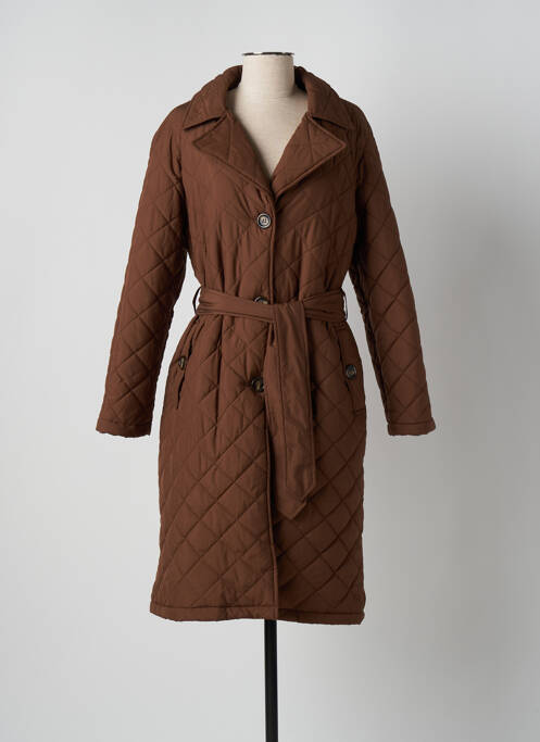 Manteau long marron JACQUELINE DE YONG pour femme