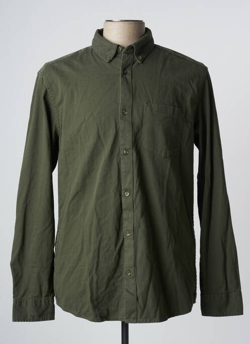 Chemise manches longues vert ONLY&SONS pour homme