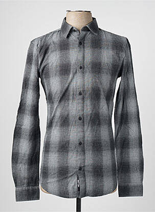 Chemise manches longues gris ONLY&SONS pour homme