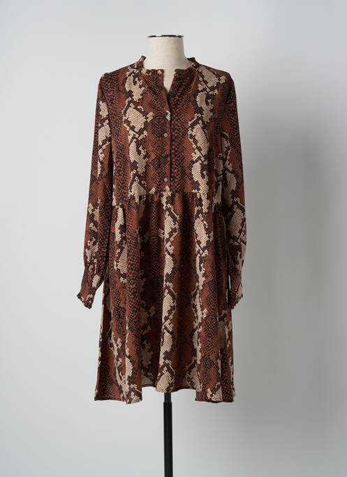 Robe mi-longue marron VILA pour femme