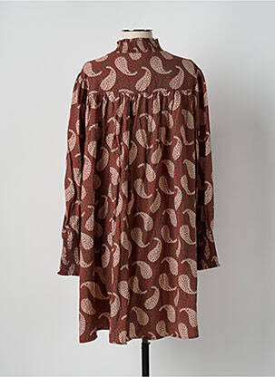 Robe mi-longue marron VILA femme