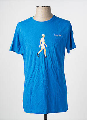 T-shirt bleu CYCLO CLUB MARCEL  homme