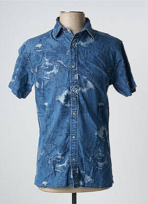 Chemise manches courtes bleu JACK & JONES homme