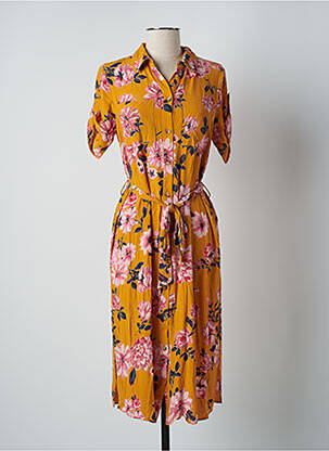 Robe mi-longue marron VERO MODA femme