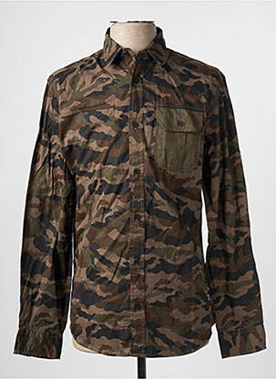 Chemise manches longues vert JACK & JONES homme