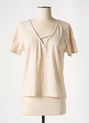 T-shirt beige VILA pour femme seconde vue