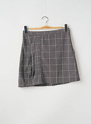 Mini-jupe gris JACQUELINE DE YONG femme